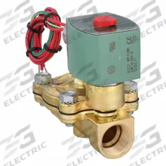 REDHAT Solenoid Valve: 2-Way, Normally Closed, 3/4 in Pipe Size, 12V DC, Watertight, High Flow (MPN 8210G003). Key specifications — Pipe Size: 3/4 in; Voltage: 12V DC; Brand: REDHAT; Coil Enclosure: Watertight.