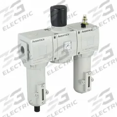 NUMATICS Filter/Regulator/Lubricator Assembly: 3/4 in NPT, 4,000 lpm, 16 bar Max Op Pressure, Mist (MPN A653A0000012907). Key specifications — attr109588: 653; attr109546: Manual - Semi-automatic Drain; attr109524: NUMATICS.