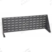 QUANTUM STORAGE SYSTEMS Louvered Bench Rack: 12 in x 36 in x 1/4 in, 1 Sides, 0 Bins, Gray (MPN QBR-3612). Key specifications — attr38851: Gray; attr38864: Powder Coated; attr38845: QUANTUM STORAGE SYSTEMS.
