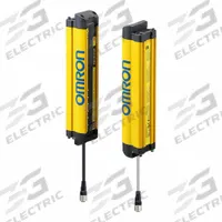 OMRON Safety Light Curtain: 24V DC, 60 Beams, 10 mm Spacing, 1,230 mm Protected Ht, M12 (MPN F3SG4RE1230P30). Key specifications — Type of Light: 870 nm IR LED; DC Voltage Rating: 24V DC; Brand: OMRON; Receiver Electrical Connection: M12; Transmitter Electrical Connection: M12; AC Voltage Rating: Not Rated; Safety Output Ratings: 300 mA @ 24V DC.