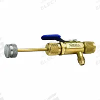 YELLOW JACKET Valve Core Remover: 10 in Lg, Brass, 1/4 in Female SAE Right-Hand, A2L Compatible (MPN 18991). Key specifications — Application: Charging; Includes: Carrying Case; Product Type: Valve Core Remover; Brand: YELLOW JACKET; Body Material: Brass; Manufacturer Part Number: 18991.