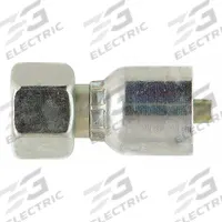 PARKER Hydraulic Crimp Fitting: Steel x Steel, Straight, -4 For Hose Dash Size, Female x Genderless (MPN 1C643-10-4). Key specifications — Fitting Gender: Female x Genderless; Fitting Connection Type: Metric x Crimp; Brand: PARKER; Thread Size: M18-1.5; For Hose Dash Size: -4.