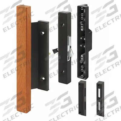 PRIME-LINE Sliding Door Lock: 2 3/8 in Lg, 1 1/16 in Wd - Recessed Handles for Sliding Doors