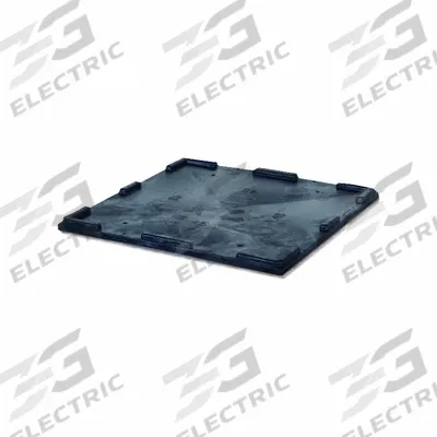 BUCKHORN Bulk Container Lid: 48 1/4 in x 45 1/4 in, Black - Bulk Container Lids