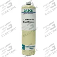 GASCO Calibration Gas: Nitrogen, Disposable, +/-5% Accuracy, CO2/O2, Calibration Gas, CGA 600 (MPN 17L-341-1). Key specifications — For Use With: All OEM Gas Detectors; Background Gas: Nitrogen; Brand: GASCO; CGA Number: CGA 600; Gas Mixture: Carbon Dioxide 1%; Reusability: Disposable.