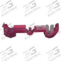 POWER FIRST Insulation Displacement Connector: 2 Ports, Red, 22 AWG – 18 AWG Run Size Range, 600 V (MPN 22EW65). Key specifications — Brand: POWER FIRST; Moisture Resistant: No.