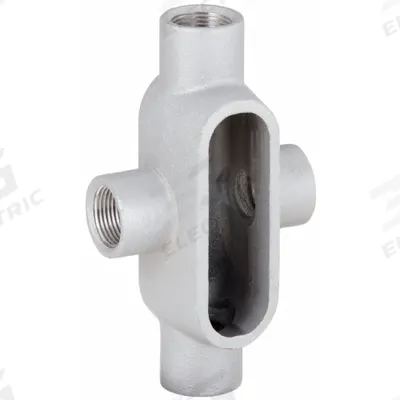 HUBBELL KILLARK Conduit Outlet Body: Aluminum, 1 1/4 in Trade Size, X Body, 19.5 cu in Body Capacity - X - Cross Type