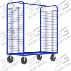 VALLEY CRAFT Cage Cart: 2,000 lb, Overall Dim. 57 in L x 30 in W x 68 in H, Rubber, Blue (MPN F89254VCBL). Key specifications — Caster/Wheel Configuration: (2) Swivel; Color: Blue; Brand: VALLEY CRAFT.