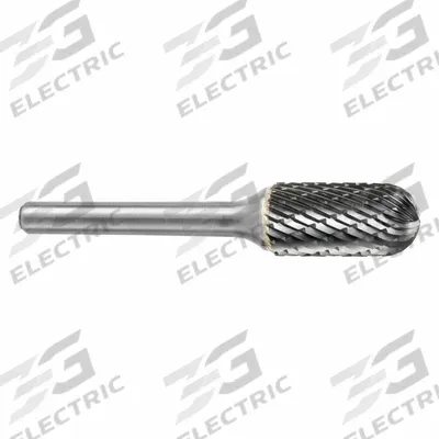 SGS PRO Carbide Bur: Ball-Nosed Cylinder, SC-42L2, Double Cut, 1/8" x 9/16" Head - Double-Cut Ball-Nosed Cylinder Burs
