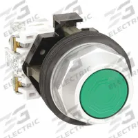 EATON Flush Push Button Operator: Non-Illuminated, Flush Profile, Metallic, 30 mm, 2NO/2NC (MPN HT8AAGF1Q1). Key specifications — Brand: EATON; Action: Momentary; Series: HT800; Push Button Material Type: Metallic.