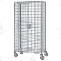 METRO Security Cart: 900 lb, 41 in L x 22 in W Self, 41 in L x 22 in W x 68 in H Overall Dim, Silver (MPN SEC33ECQ). Key specifications — Shelf Type: Adjustable; Caster Brake Type: Side Pedal Brake; Brand: METRO; Caster/Wheel Configuration: (2) Swivel; Shelves Included: None.
