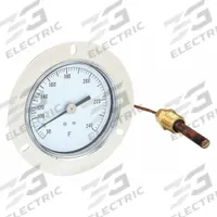 APPROVED VENDOR Analog Panel Mount Thermometer: 30°F to 240°F, ±1°F Scale Division, 3.5 in Dial Dia (MPN 12U617). Key specifications — Brand: APPROVED VENDOR; Accuracy: ±1 °F Scale Division.