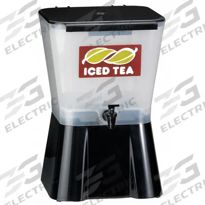 TABLECRAFT PRODUCTS Beverage Dispenser: 3 gal, Black, Polypropylene, Square - Polypropylene Dispensers