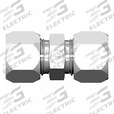 WEATHERHEAD Compression Fitting Union: 1 1/2 in OD Size, 1 7/8-12 x 1 7/8-12 Thread Size - Flareless Bite-Type Steel Compression Fittings