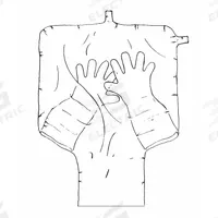 GLAS-COL Glove Bag: 37 in Overall Lg, 37 in Overall Wd, 25 in Overall Ht, Polyethylene, 2 Ports (MPN 108D X-37-37H). Key specifications — Material: Polyethylene; Brand: GLAS-COL.