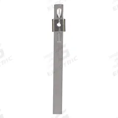 TY-RAP Cable Tie: 10 in Nominal Lg, 2 in Nominal Max. Bundle Dia., 0.18 in Wd, Silver, Std, 10 PK (MPN SS10-180-10). Key specifications — Brand: TY-RAP; Locking Style: Stainless Steel Barb; Color: Silver.