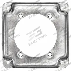 RACO Electrical Box Cover: 2 Gangs, Crushed Corner, For Square Box Shape, Galvanized Zinc (MPN 813C). Key specifications — Brand: RACO; For Box Shape: Square; Material: Galvanized Zinc; Cover Design: Crushed Corner.