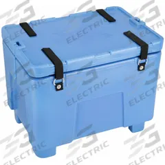 SNYDER INDUSTRIES ASM Insulated Bin: 2 cu ft, 24 in x 30 in x 21 in, Lid Included, 2-Way Entry, Blue (MPN PB2). Key specifications — Brand: SNYDER INDUSTRIES; Shape: Rectangular; Fork Entry: 2-Way Entry; Mobility: Stationary; Collapsible: Collapsible; Fork Pockets: Fork Pockets Included; Includes Lid: Lid Included; Drop Doors/Walls: No Drop Doors.