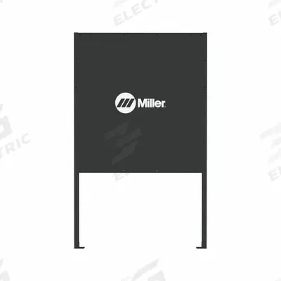 MILLER ELECTRIC Welding Booth Panel: 4 ft Wd, 6.5 ft Ht, Black - Modular Welding Booth Panels