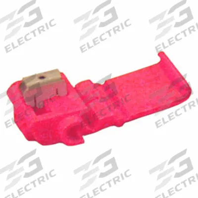 3M Insulation Displacement Connector: 2 Ports, Red, 19 AWG – 16 AWG Run Size Range - Double-Port Run Tap Wire Connectors