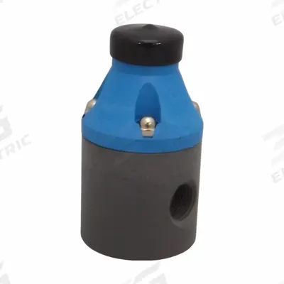 PULSAFEEDER Pressure Relief Valve: PVDF/TFE, NPT x NPT - Corrosive & Ultra-Pure Liquids Pressure Regulators