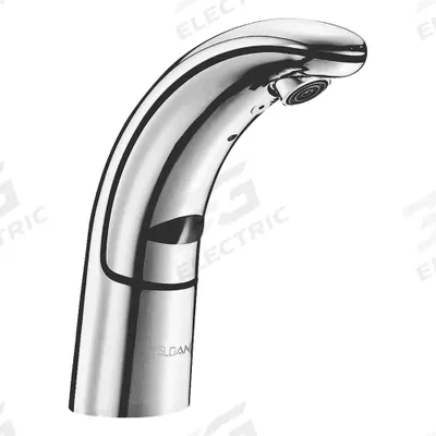 SLOAN Bathroom Sensor Faucet: Optima, Brass, Chrome Finish, Single-Post, Hardwired - Single-Post Sensor Bathroom Faucets