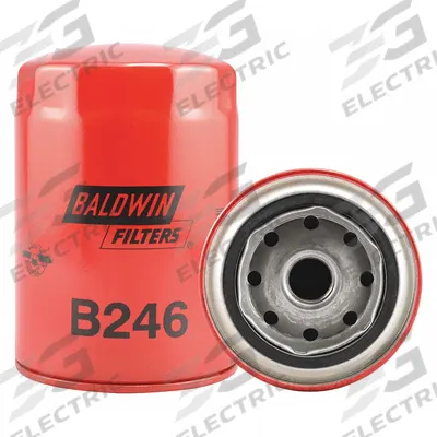 BALDWIN FILTERS Oil Filter: B246, 3/4"-16 Thread Size, 5 5/16 in Overall Ht - Spin-On Oil Filters
