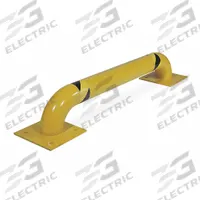 APPROVED VENDOR Machine Guard: Straight, 16 in Top Rail Ht, Mount Hardware Not Included, Guardrail (MPN 1GUE2). Key specifications — Color: Yellow; Material: Steel; Rail Mounting Style: Floor Mounted; Includes Mid-Rail: Mid-Rail Not Included.
