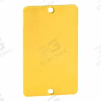 LEVITON Coverplate: Portable Outlet Box Cover, Outlet Boxes, 1 Gangs, Yellow, 3 5/8 in Overall Ht (MPN 3054-Y). Key specifications — Color: Yellow; Brand: LEVITON.