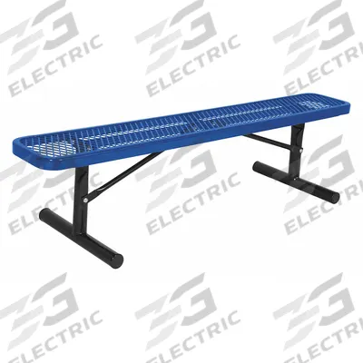 ULTRASITE Outdoor Bench: Extra Heavy-Duty, 72 in Overall Lg, 18 1/4 in Overall Ht - Thermoplastic Coated Steel Benches