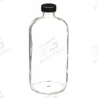 KIMBLE Storage Bottle: 1 L, Colorless, 33-400 mm, Phenolic, 12, PolyCone, Type III (MPN 5113233V-25). Key specifications — Body Color: Colorless; Pre-Cleaned: None; Body Material: Soda Lime Glass; Brand: KIMBLE; Screw Closure Size: 33-400 mm; Graduated: No; USP Specification: Type III; Closure Attached: Attached.