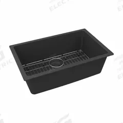 ELKAY Sink: 29 1/2 in Overall Lg, 18 3/4 in Overall Wd, 9 1/2 in Bowl Dp, 27 in Bowl Lg, 1 Bowls (MPN ELGRU13022MB0C). Key specifications — Brand: ELKAY; Color Family: Black.