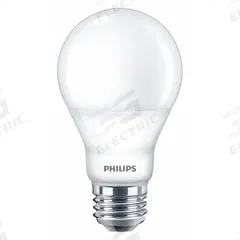 PHILIPS Compact LED Bulb: Medium Screw (E26), LED, (A) Classic, A19, 8.8 W Watt, 2700K, Frosted (MPN 8.8A19/PER/927-22/P/E26/WG 6/1FB T20). Key specifications — attr233510: A19; attr233525: 120V AC; attr233549: Frosted; attr518949: 2700K; attr239859: PHILIPS.