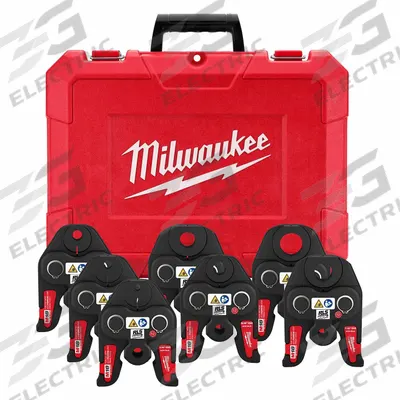 MILWAUKEE Press Jaw Kit: 1/4 in to 1-1/8 in Pipe, Copper (HVAC) - Jaw & Ring Sets for Standard & Extended Press Tools