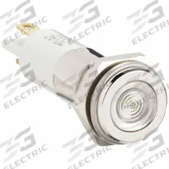APPROVED VENDOR Flush Panel Light: 10 mm Panel Mounting Hole Dia, LED, White, Flush Head, H10 (MPN 24M108). Key specifications — Brand: APPROVED VENDOR; Electrical Connection: 0.11 Male Quick Disconnect.