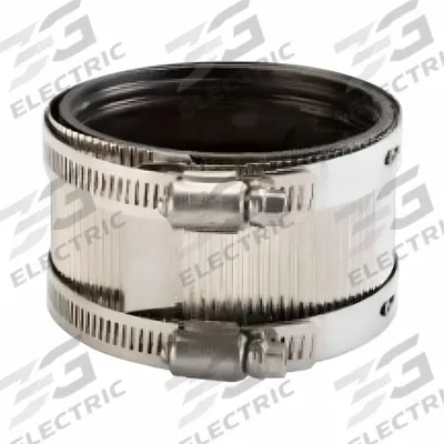 APPROVED VENDOR Flexible Pipe Straight: Neoprene, For 6 in Pipe, Iron - Shielded Flexible Transition Couplings