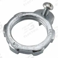Grounding LockNut for Threaded RMC/IMC: 3/4 in Trade Size, Steel, Zinc Plated, IMC/RMC (MPN 1243). Key specifications — For Conduit Type: RMC; Brand: RACO.