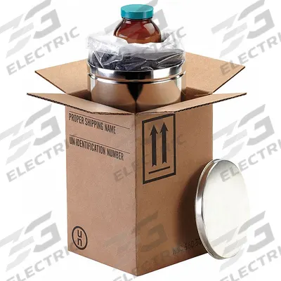 BERLIN Hazardous Material Shipping Kit: 6 in x 6 in x 9 in, ( 1 ) : 8 oz Bottle - Jug Shipping Kits