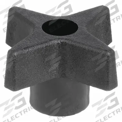 INNOVATIVE COMPONENTS Hand Knob: 4 Point, Plastic w/ Steel Thread, 1/4"-20 Thread - 4-Arm Knobs with Threaded Through-Hole