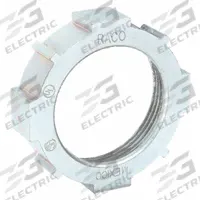 RACO Bushing: Iron, Zinc Plated, 1 1/2 in Trade Size, 23/32 in Overall Lg (MPN 1106). Key specifications — Insulated: No; Brand: RACO.