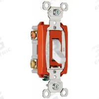 LEGRAND Wall Switch: Toggle Switch, 3-Way, Maintained, White, 120V AC, 20 A (MPN PS20AC3W). Key specifications — Illuminated: No.