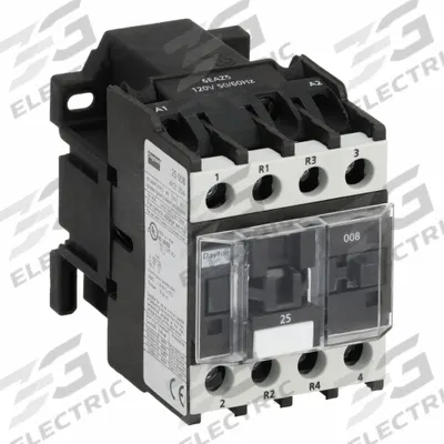 Dayton Magnetic Contactor: Non-Reversing, 4 Poles, 2NO/2NC Contacts, 25 A - Non-Reversing IEC Contactors