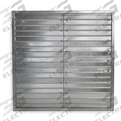 Dayton 57"H-W 12.8"L Squ Stl Mtrzd Cntrl Dampr: 12 3/4 in L, 57 in H, 57 in W - Rectangular Motorized Control Dampers