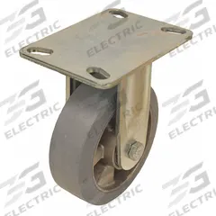 APPROVED VENDOR Plate Caster: Rigid, No Brake, Rubber, 6 in Wheel Dia, 2 in Wheel Wd, Slot, Ball (MPN BEHS-ALEV 150K-14-SG). Key specifications — Wheel Bearing Type: Ball; Wheel/Tread Color: Gray; Brand: APPROVED VENDOR; Caster Type: Rigid.