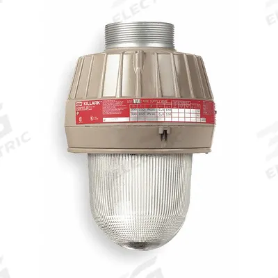 HUBBELL KILLARK Metal Halide Light Fixture: 8,500 lm, T3C Temp Code, 4000K, 100 W, 120 to 480V AC - Hazardous Location Light Tanks