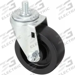 APPROVED VENDOR Stem Caster: 3 1/2 in Wheel Dia., 1 1/4 in Wheel Wd, Swivel, Swivel, Polyolefin (MPN 32J815). Key specifications — Brand: APPROVED VENDOR; Thread Size: 1/2"-13; Wheel Bearing Type: Delrin; Wheel/Tread Color: Black; Roll Up: Swivel.