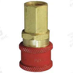 HANSEN Quick Coupler Body: NPTF, 1/4"-18 (MPN RD702SL). Key specifications — Manufacturer Part Number: RD702SL; Hose Connection Gender: Female; Hose Connection Size: 1/4"-18; Hose Connection Type: NPTF; Locking Type: Sleeve; Brand: HANSEN; Color Code: Red.