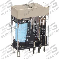 OMRON General Purpose Relay: Socket Mounted, 5 A Current Rating, 12V DC, DPDT, 8 Pins/Terminals (MPN G2R-2-SN-DC12(S)). Key specifications — Brand: OMRON; Base Type: Square; Mounting Style: Plug-In; Pin Shape: Flat; Electrical Connection: Quick-Connect; Manufacturer Part Number: G2R-2-SN-DC12(S); Series: G2RS Series.