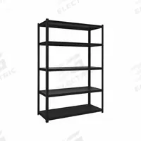 APPROVED VENDOR General Purpose Boltless Metal Shelving: Standalone, Heavy Duty, 48 in x 18 in, Open (MPN SH-ZCP-481872-5B-WB). Key specifications — Finish: Powder Coated; Maximum Post Load Capacity: 3500 lb; Decking Material: Laminated Board; Color: Black Wrinkle; Beam Profile: Standard; Brand: APPROVED VENDOR; Duty Rating: Heavy Duty; Side Panel: Open.