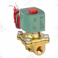 REDHAT Solenoid Valve: 2-Way, Normally Closed, 3/8 in Pipe Size, 12V DC, Watertight, High Flow (MPN 8210G001LF 12/DC). Key specifications — Pipe Size: 3/8 in; Voltage: 12V DC; Brand: REDHAT; Coil Enclosure: Watertight.